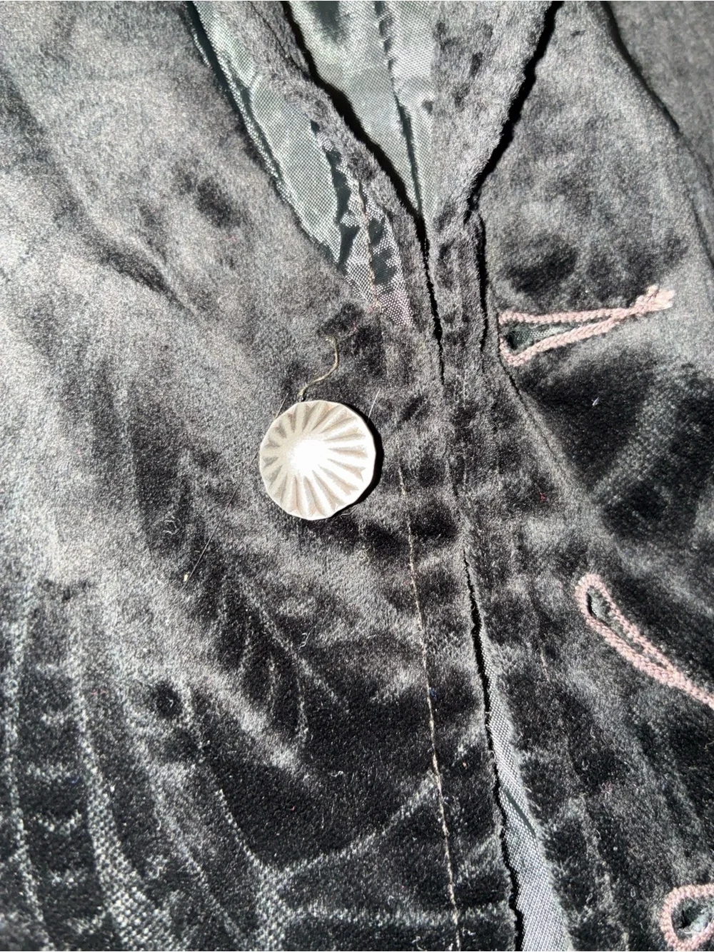 RRL Floral Flocked Velvet Notch-Lapel Vest